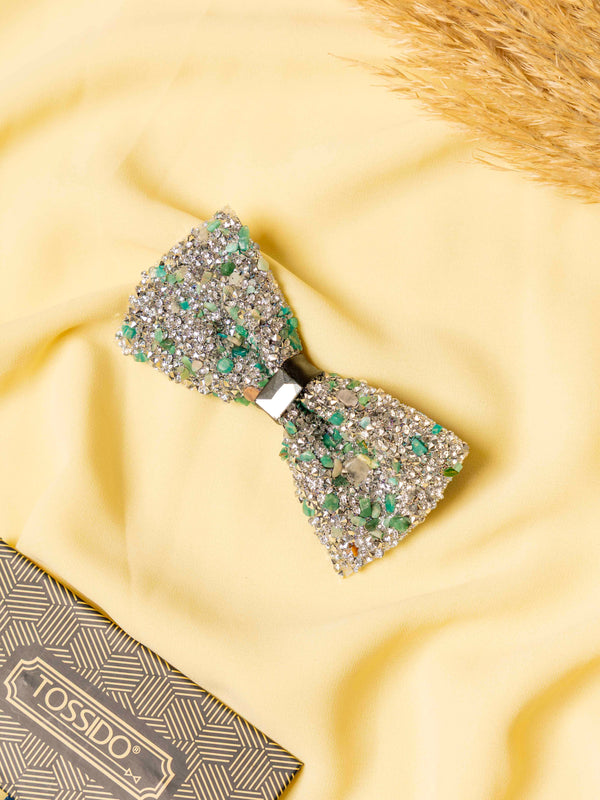 Crystal Meadow Gemstone Bowtie