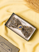 Champagne Opulence Beaded Bowtie