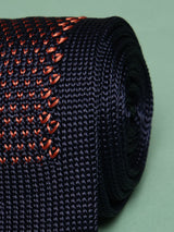 Blue Abstract Silk Knitted Necktie