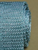 Light Blue Solid Silk Knitted Necktie