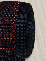 Blue Abstract Silk Knitted Necktie