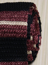 Multicolor Stripe Silk Knitted Necktie