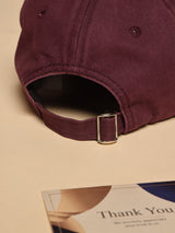 Burgundy V Embroidered Baseball Cap