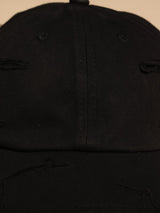 Black Distressed Baseball Cap