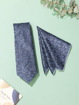 Blue Abstract Necktie & Pocket Square Giftset