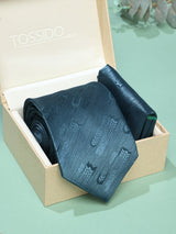 Teal Abstract Necktie & Pocket Square Giftset
