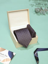 Grey Dot Necktie & Pocket Square Giftset