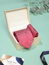 Red Abstract Necktie & Pocket Square Giftset