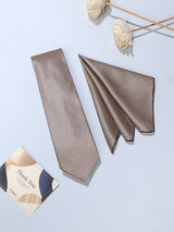 Gold Geometric Necktie & Pocket Square Giftset