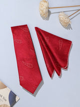 Red Stripe Necktie & Pocket Square Giftset