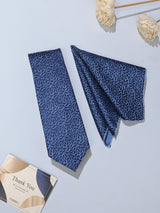 Blue Abstract Necktie & Pocket Square Giftset