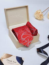 Red Paisley Necktie & Pocket Square Giftset
