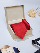 Red Paisley Necktie & Pocket Square Giftset