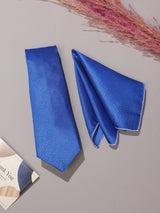 Blue Abstract Necktie & Pocket Square Giftset