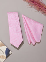 Pink Paisley Necktie & Pocket Square Giftset