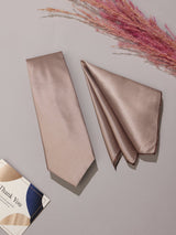 Gold Check Necktie & Pocket Square Giftset
