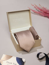 Gold Check Necktie & Pocket Square Giftset