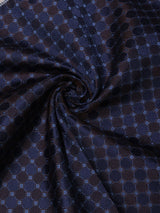 Blue Geometric Jacquard Pocket Square