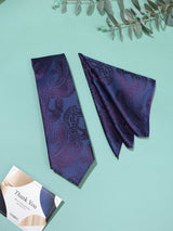 Purple Paisley Necktie & Pocket Square Giftset