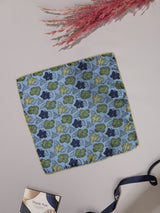 Blue Floral Jacquard Pocket Square