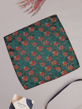 Green Floral Jacquard Pocket Square