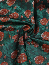 Green Floral Jacquard Pocket Square