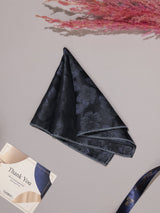 Black Floral Jacquard Pocket Square