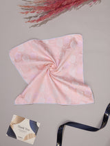 Peach Floral Jacquard Pocket Square