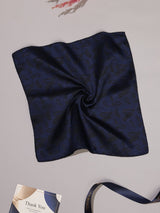 Blue Paisley Jacquard Pocket Square