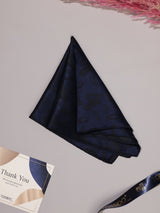 Blue Paisley Jacquard Pocket Square