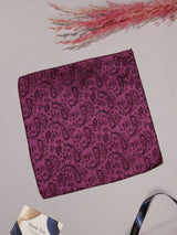 Purple Floral Jacquard Pocket Square