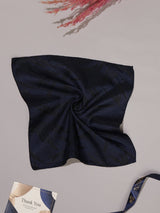 Blue Floral Jacquard Pocket Square