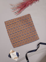 Orange Paisley Jacquard Pocket Square