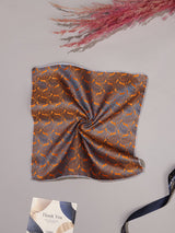 Orange Paisley Jacquard Pocket Square