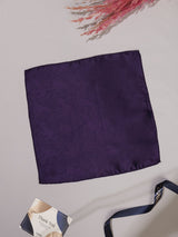 Purple Floral Jacquard Pocket Square