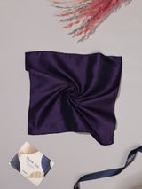 Purple Floral Jacquard Pocket Square