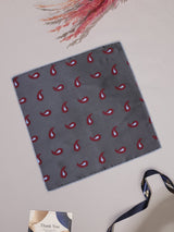 Grey Paisley Jacquard Pocket Square