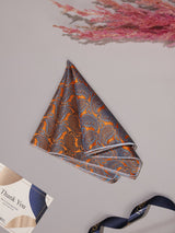 Orange Paisley Jacquard Pocket Square
