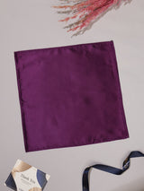 Purple Solid Jacquard Pocket Square