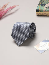 Grey Geometric Broad + Long Necktie