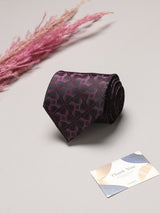 Maroon Geometric Broad + Long Necktie