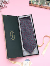 Grey Floral Broad + Long Necktie