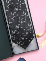 Black Abstract Broad + Long Necktie