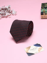 Black Geometric Broad + Long Necktie