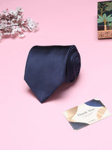 Navy Blue Stripes Broad + Long Necktie