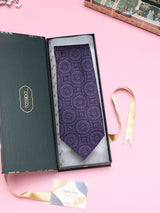 Purple Floral Broad Necktie