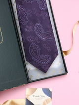 Purple Paisley Broad Necktie