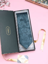 Teal Floral Broad + Long Necktie