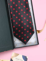 Black Polka Broad + Long Necktie
