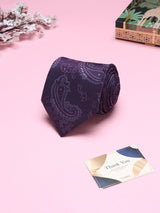 Purple Paisley Broad Necktie